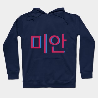 Sorry in Korean Writing Hangul Hoodie